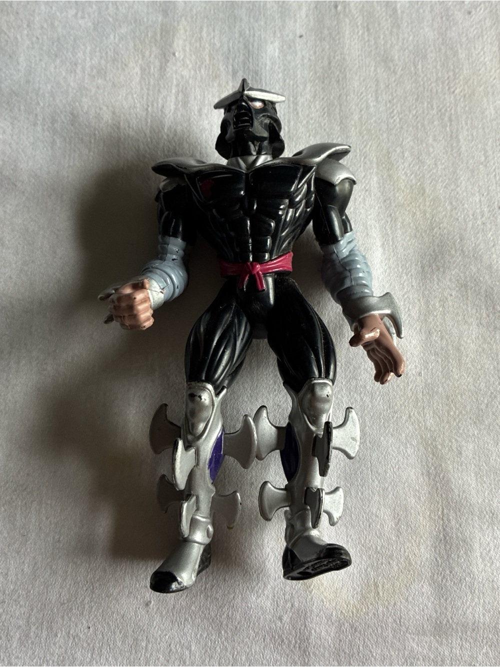 Shredder Toy Black and Silver Action Figure with Purple Accents